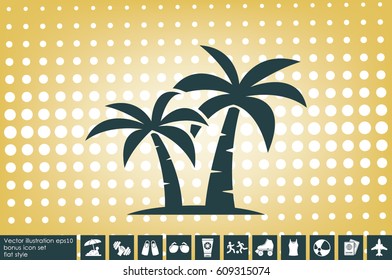 palm tree icon vector illustration eps10.