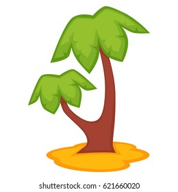 Palm tree icon vector illustration isolated on white background