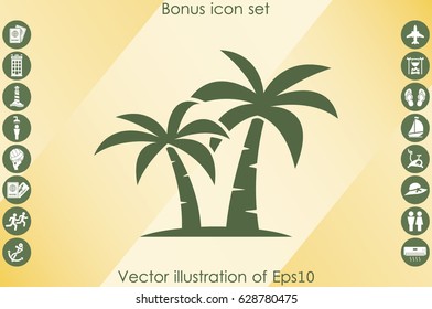 palm tree icon vector illustration eps10.