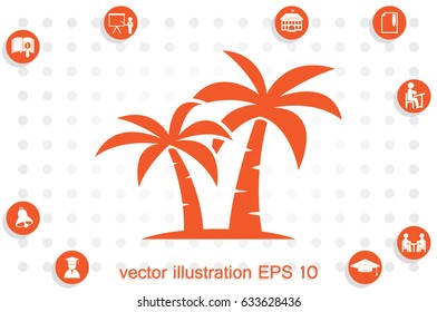 palm tree icon vector illustration eps10.