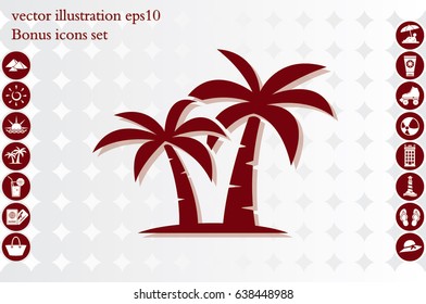 palm tree icon vector illustration eps10.