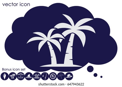 palm tree icon vector illustration eps10.