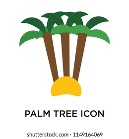 Palm tree icon vector isolated on white background for your web and mobile app design, Palm tree logo concept