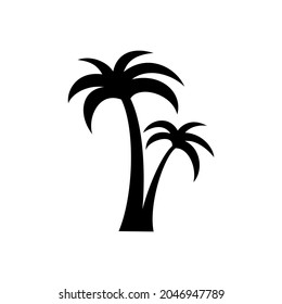 Palm tree icon. Palm tree vector  isolated on white background. Palm tree icon simple sign