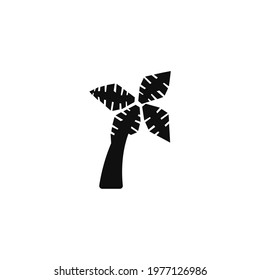 palm tree icon vector on a white background