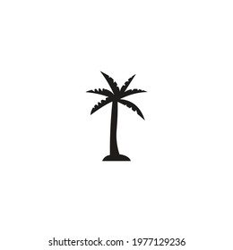 palm tree icon vector on a white background