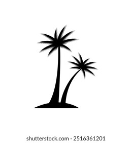 Palm tree icon vector on white background