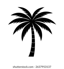 palm tree icon vector on white background