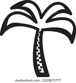 palm tree icon vector sign symbol
