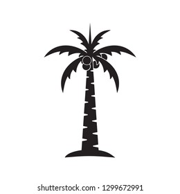 palm tree icon vector silhouette