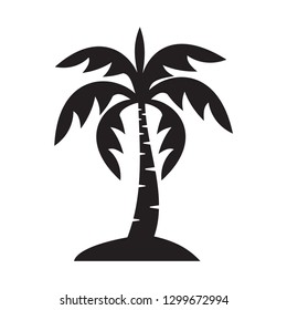 palm tree icon vector silhouette