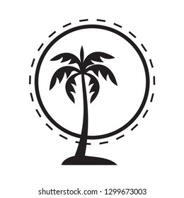palm tree icon vector silhouette