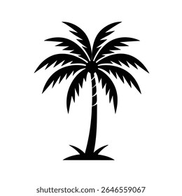 Silueta del Vector del icono de la palmera
