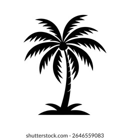 Palmenbaum-Symbol, Vektorsilhouette