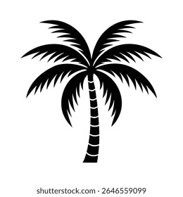 Silueta del Vector del icono de la palmera