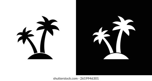 Palm tree icon vector, solid logo illustration, pictogram