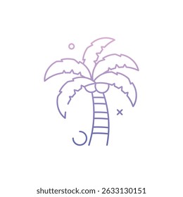 Palm Tree Icon Vector ilustración de stock