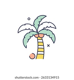 Palm Tree Icon Vector ilustración de stock