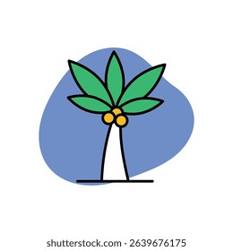 Palm Tree Icon vector stock illustration