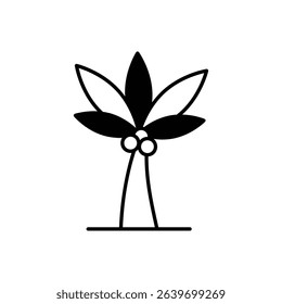Palm Tree Icon vector stock illustration