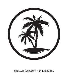 Palm tree icon vector symbol 