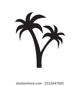 Palmbaum Symbol Vektor, einfache flache schwarze trendige Stil Illustration für Web und app.eps