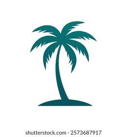 Palm tree icon white background