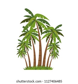 Palm tree icons vector.