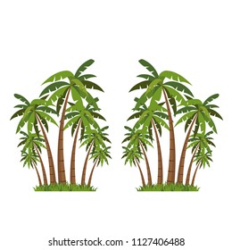 Palm tree icons vector.