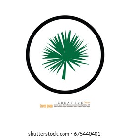 palm tree icon.vector illustration.eps10.
