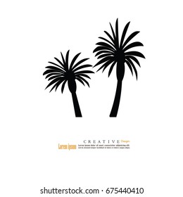 palm tree icon.vector illustration.eps10.