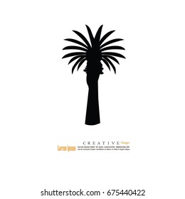 palm tree icon.vector illustration.eps10.