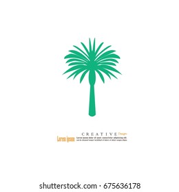 palm tree icon.vector illustration.eps10.