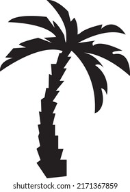Palm tree illustrated on white background..eps
