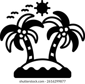   Palm Tree illustration with isolated background