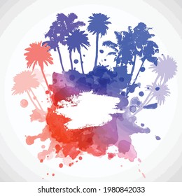 Palm tree illustration in vector format for your business, you can use it as a background, invitation or other purposes