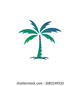 Palm tree image vector design in gradient color