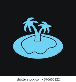 Palm tree and island icon