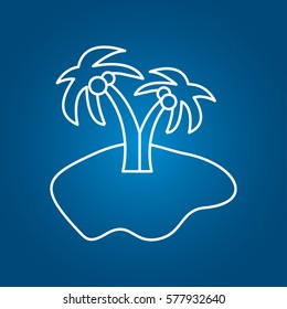palm tree and island icon