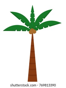 Palm tree isolated beach element vector illustration