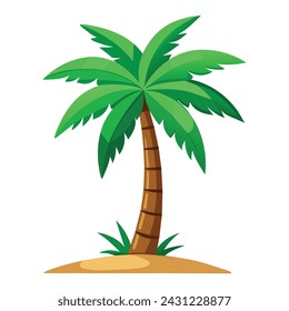 Palm tree Isolated flat vector illustration