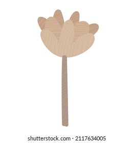 palm tree isolated on white background, childish illustration for designs and print