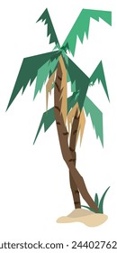 palm tree isolated on white background