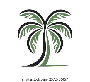 palm tree isolated on white