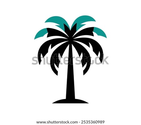 Palm tree isolated on white