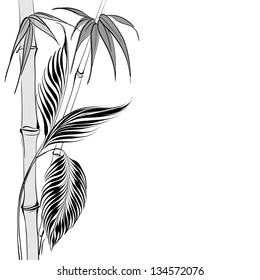 Palm tree isolated over white. Vector illustration.