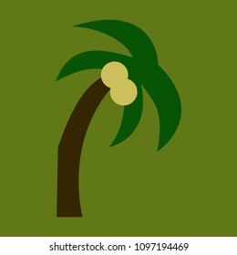 Palm tree isolated. Vector illustration