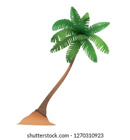 palm tree isolated vector illustration on white background