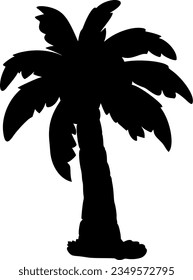 palm tree isolated vector silhouette icon