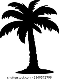 palm tree isolated vector silhouette icon